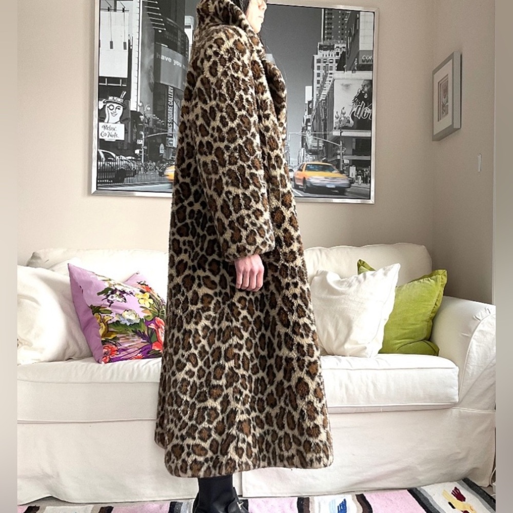 Vintage Olympia Leopard Print Long Coat - Picture 5 of 16